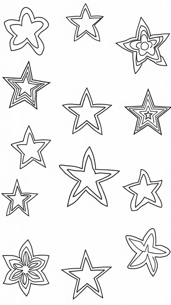 stars coloring pages printable